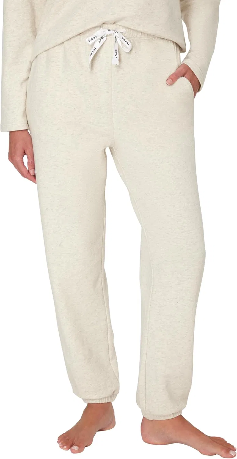 Женские спортивные брюки Hanes Originals из французского трикотажа, легкие домашние брюки для женщин, удобная домашняя одежда, 28 дюймов, Oatmeal Marle
