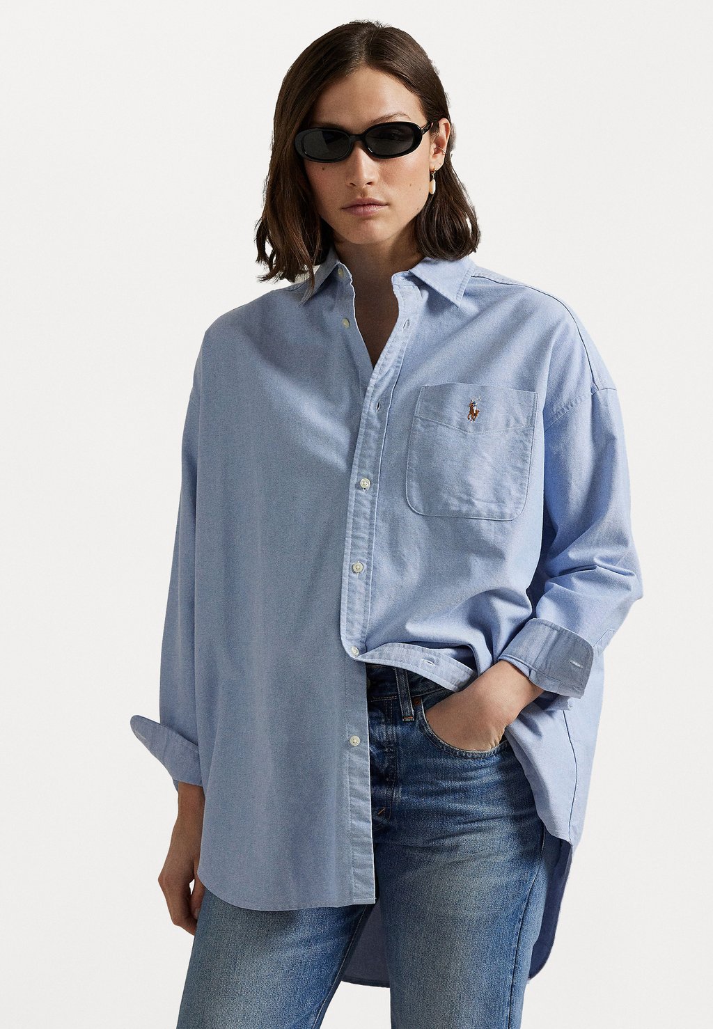 

Рубашка THE BIG COTTON OXFORD SHIRT Polo Ralph Lauren, светло-голубой