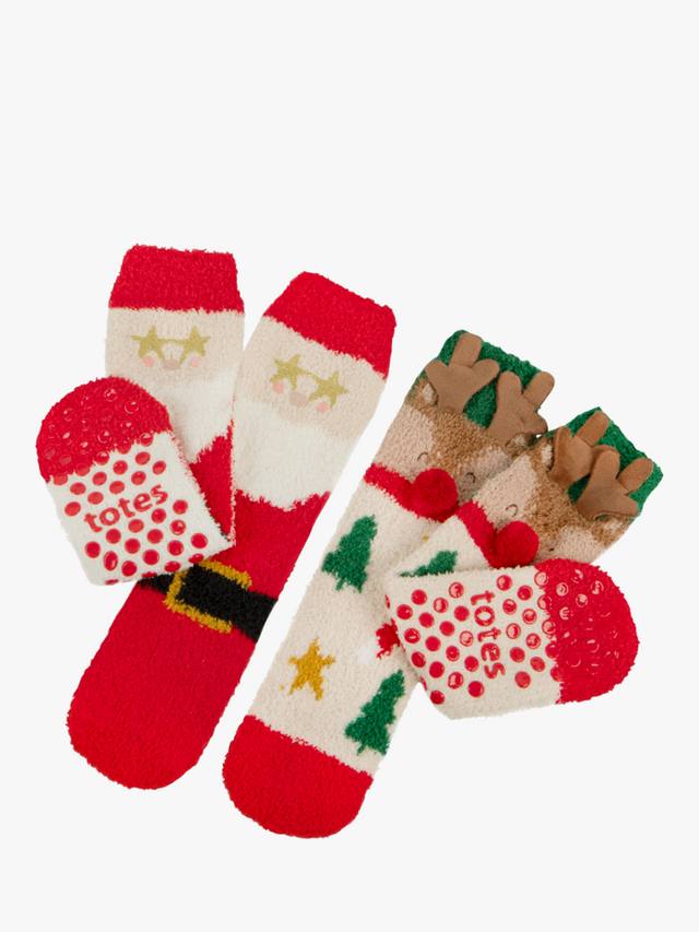 

Детские уютные носочки-тапочки Toasties totes, Pack of 2, Reindeer / Santa
