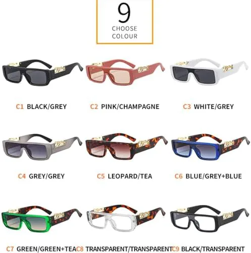 

Солнцезащитные очки прямоугольной формы для женщин и мужчин, градиентные линзы, поликарбонатная оправа, леопардовый принт, защита от ультрафиолета UV400 MTZJH, C5