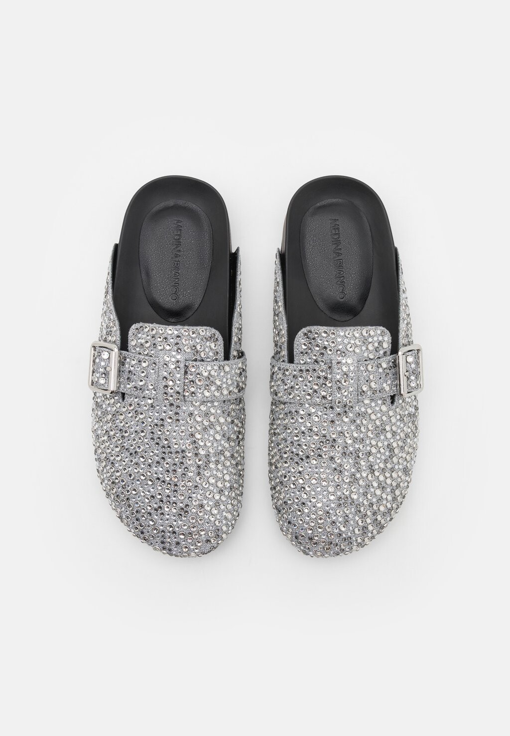 

Тапочки MEDINA SAND MULE SIMILI STONES Bianco, серебристый