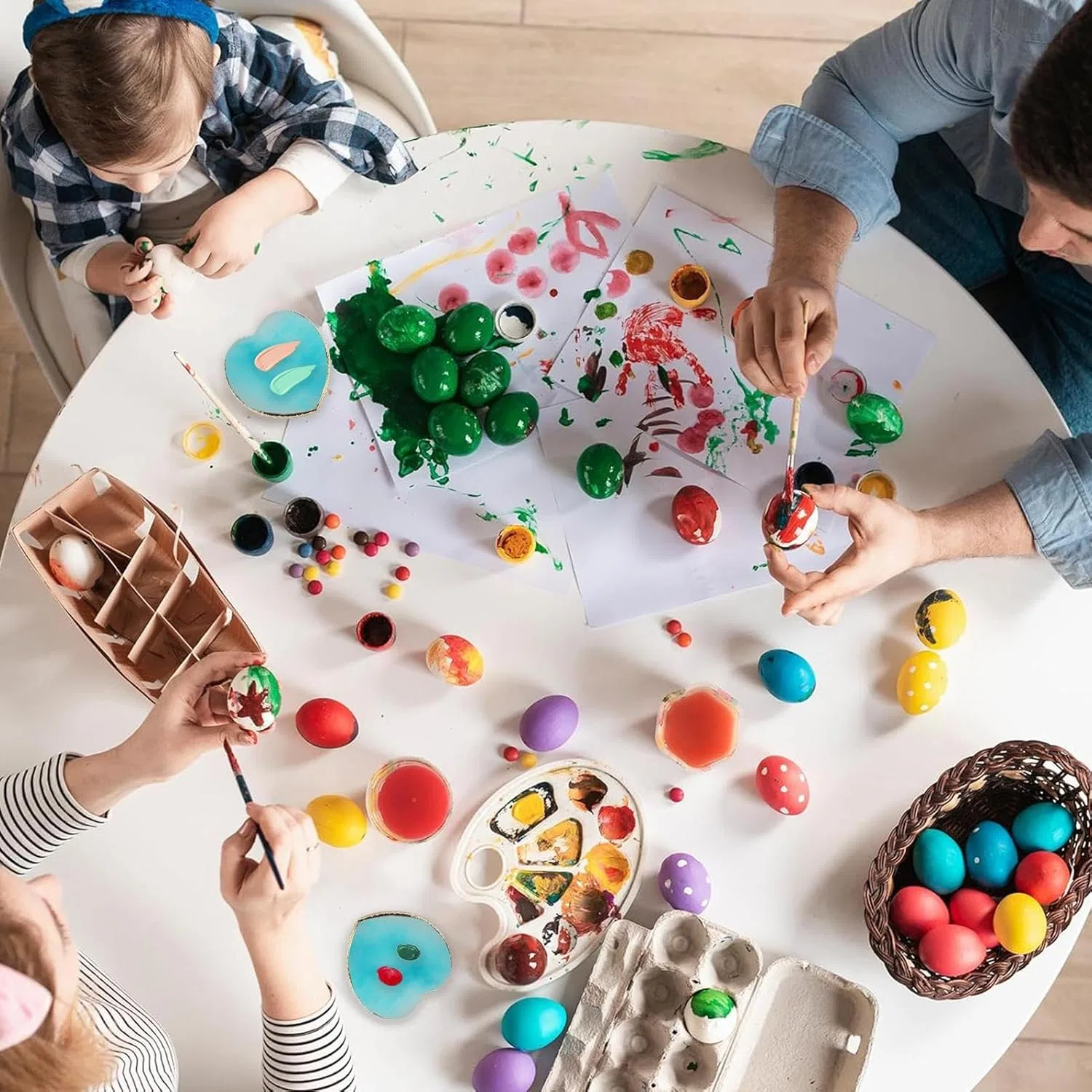 Палитра для гель-лака с золотым ободком, синяя Generic — фото 2