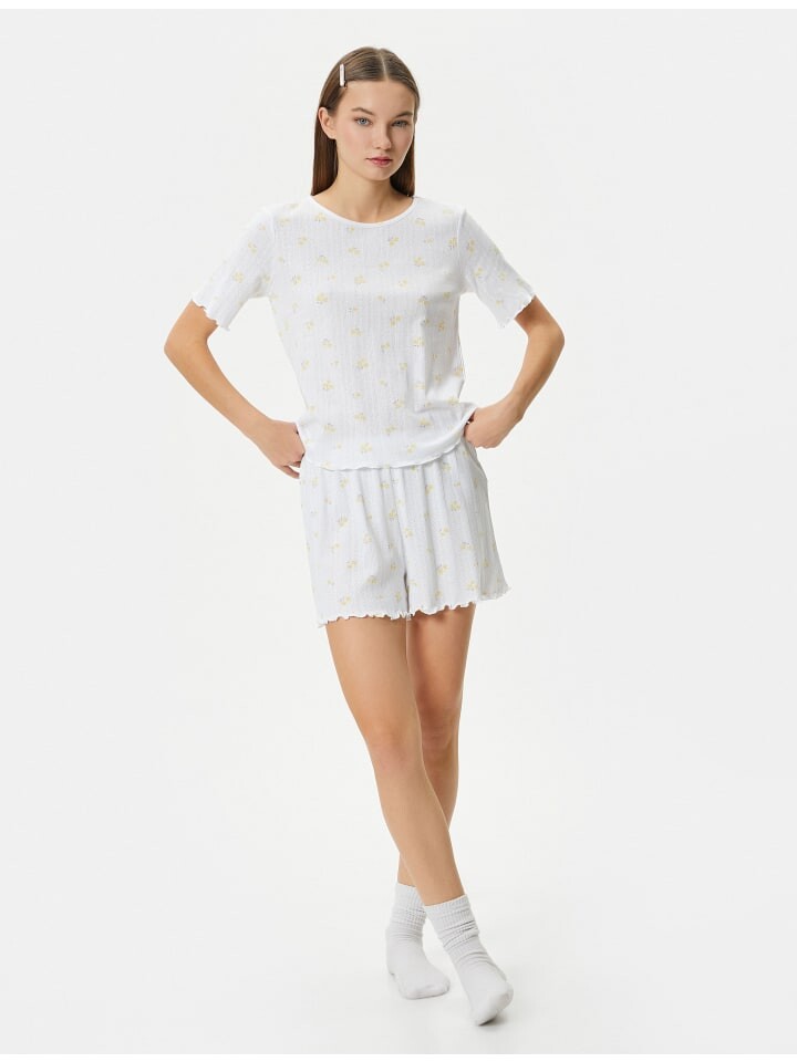 

Пижама KOTON 2tlg Outfit, цвет weiß gemustert