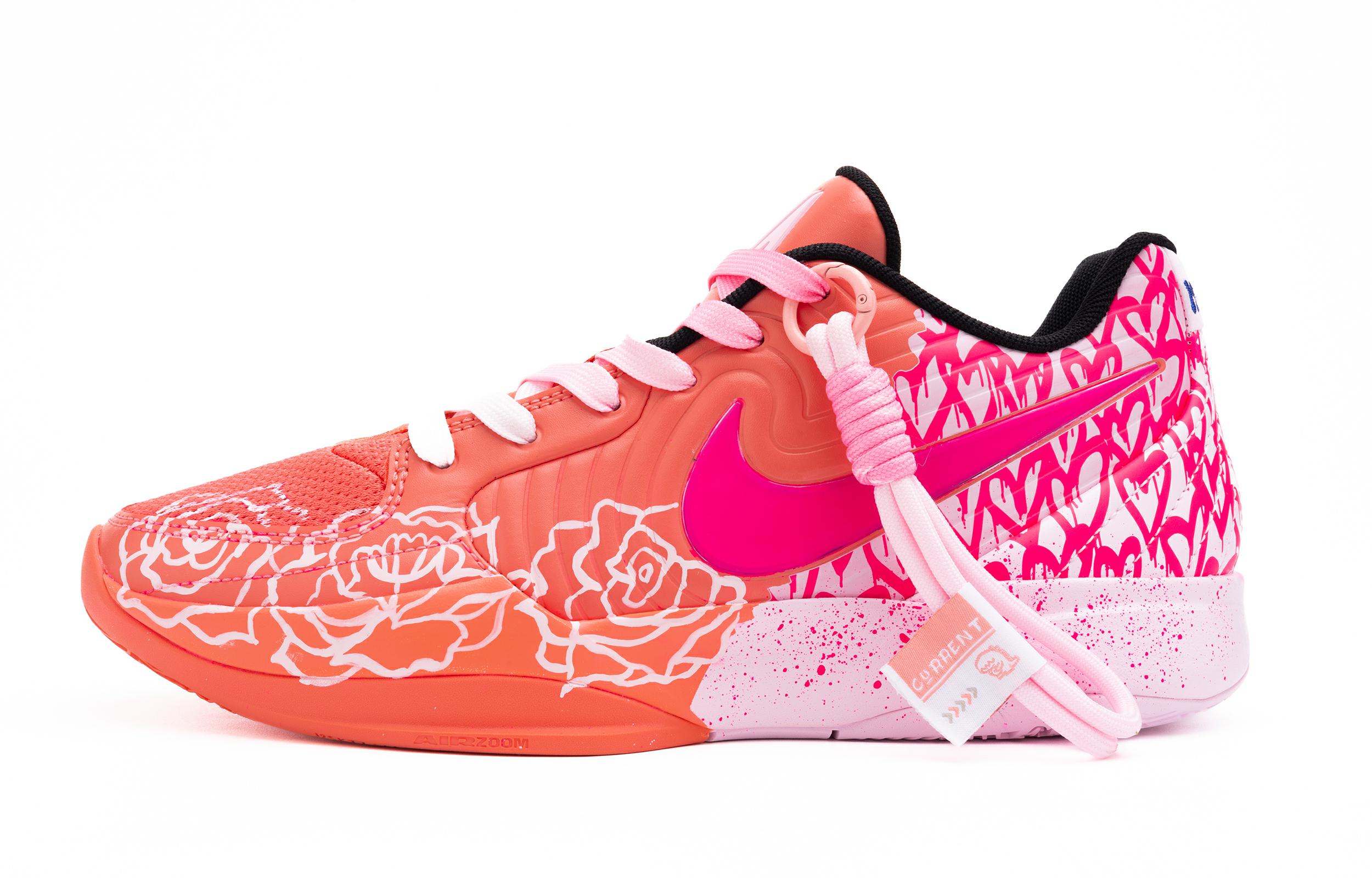

Nike Баскетбольные кроссовки Ja 2 Pink Power Awake с амортизацией, износостойкие, низкие, резиновые, мужские, розовые
