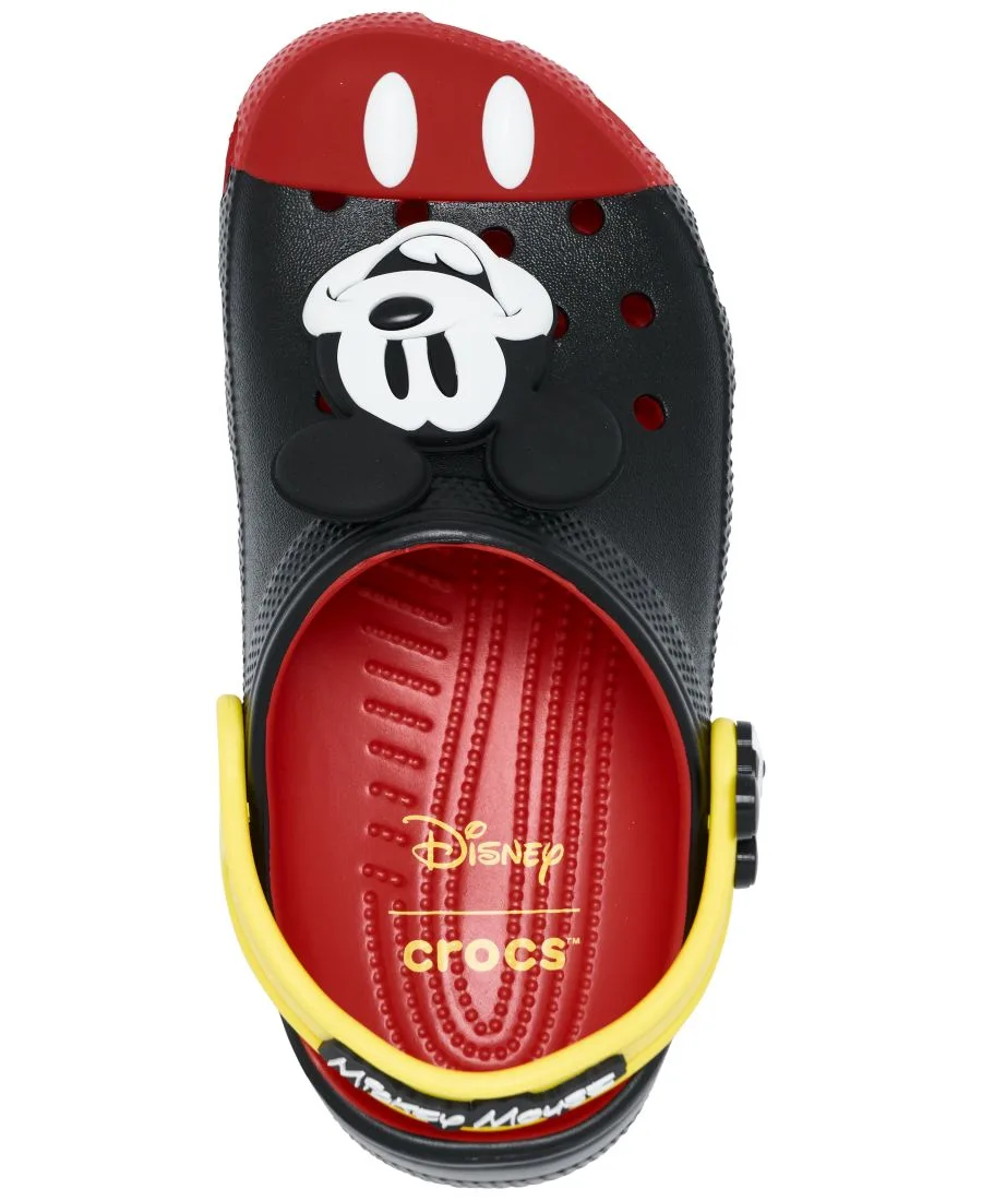 Классические сабо Disney для мальчиков с Микки Маусом от Finish Line Crocs, черный, красный — фото 4