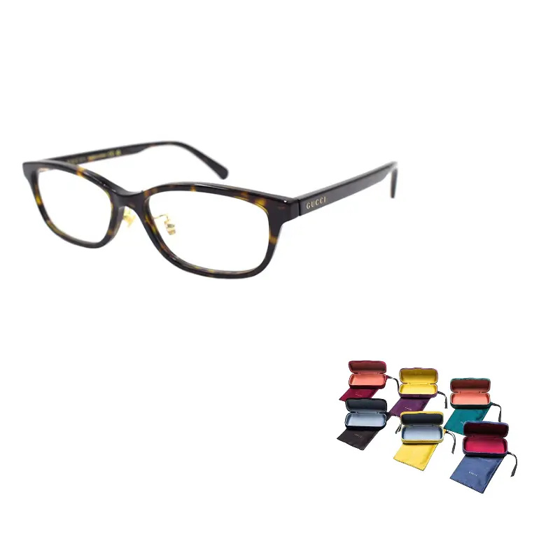 

GUCCI Прямоугольные очки в оправе, Tortoiseshell