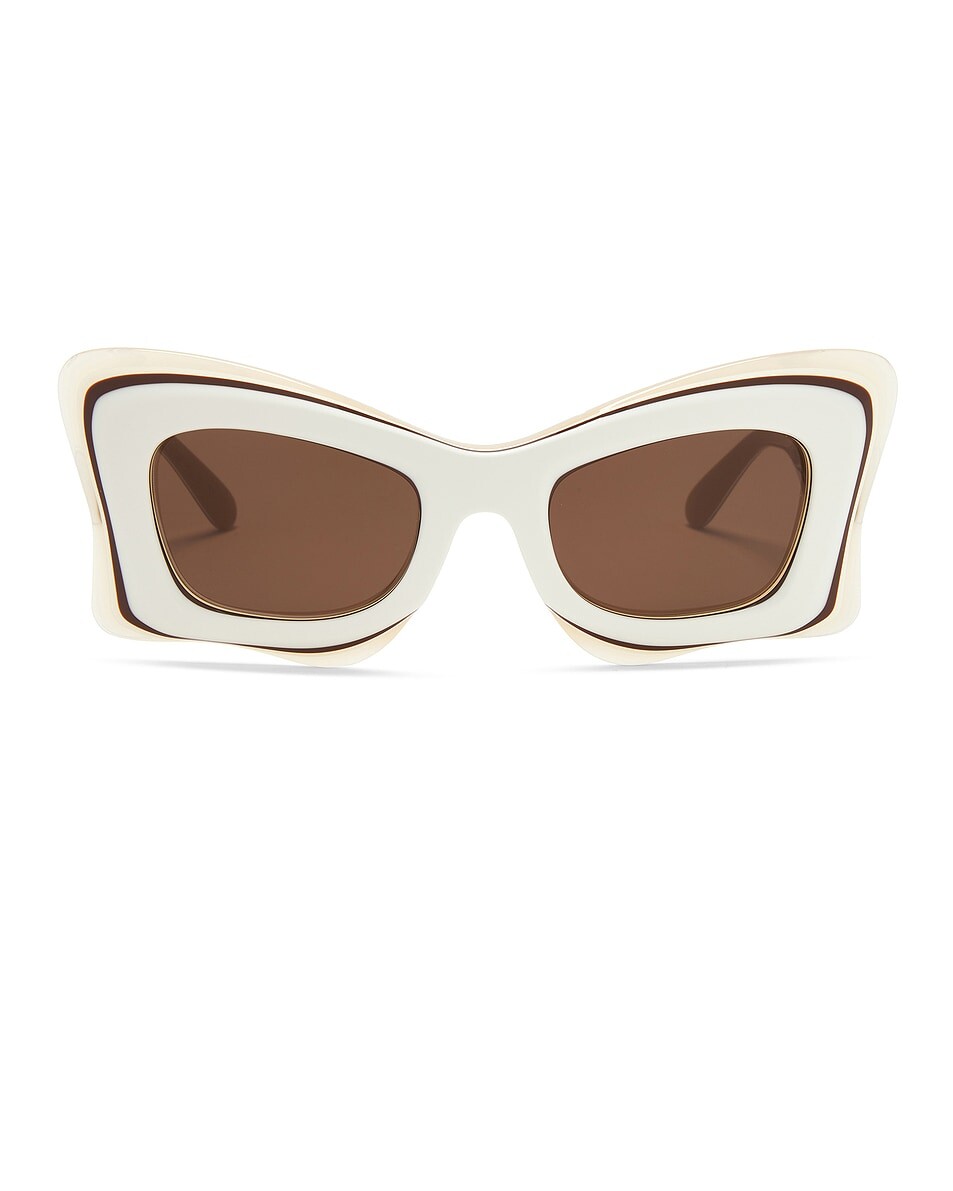 

Квадратные солнцезащитные очки Loewe, цвет Ivory & Brown