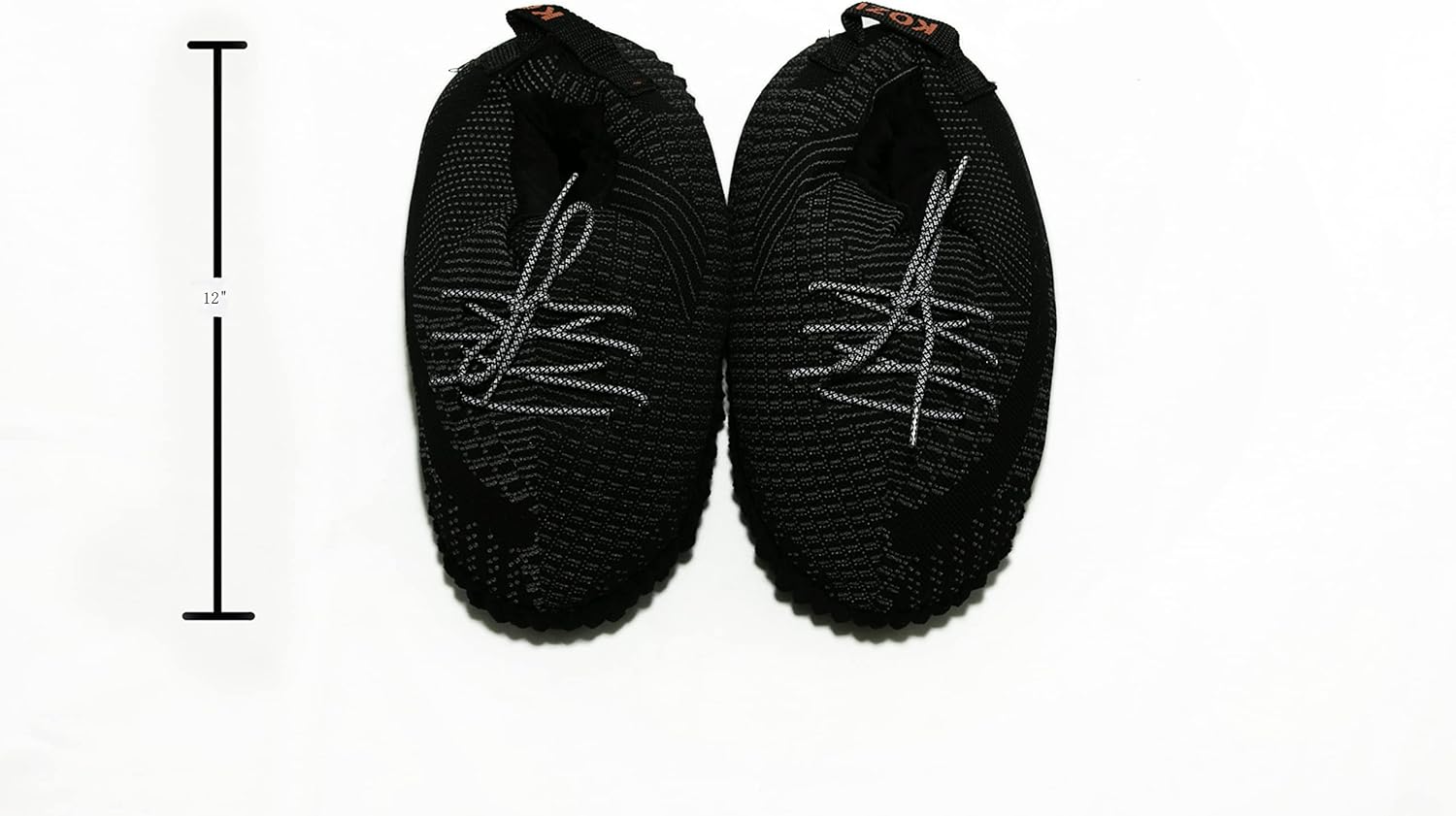 Домашние тапочки KZK KrazeKickz для взрослых - пушистые шлепанцы для женщин и мужчин - унисекс, черный — фото 2