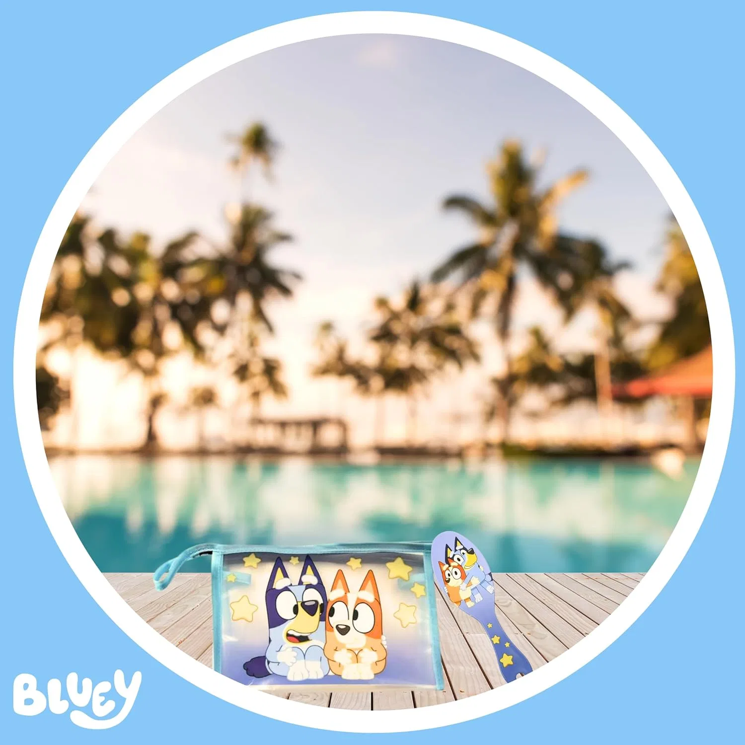 Детская косметичка Bluey с расческой, полотенцем и кошельком Bluey — фото 3