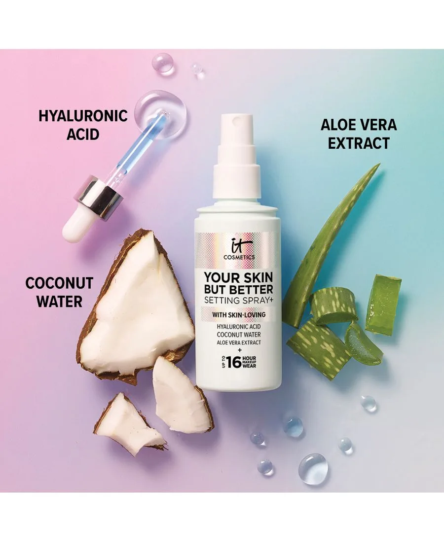 IT Cosmetics Фиксирующий спрей для лица Your Skin But Better Setting Spray+, 3,4 унции — фото 2