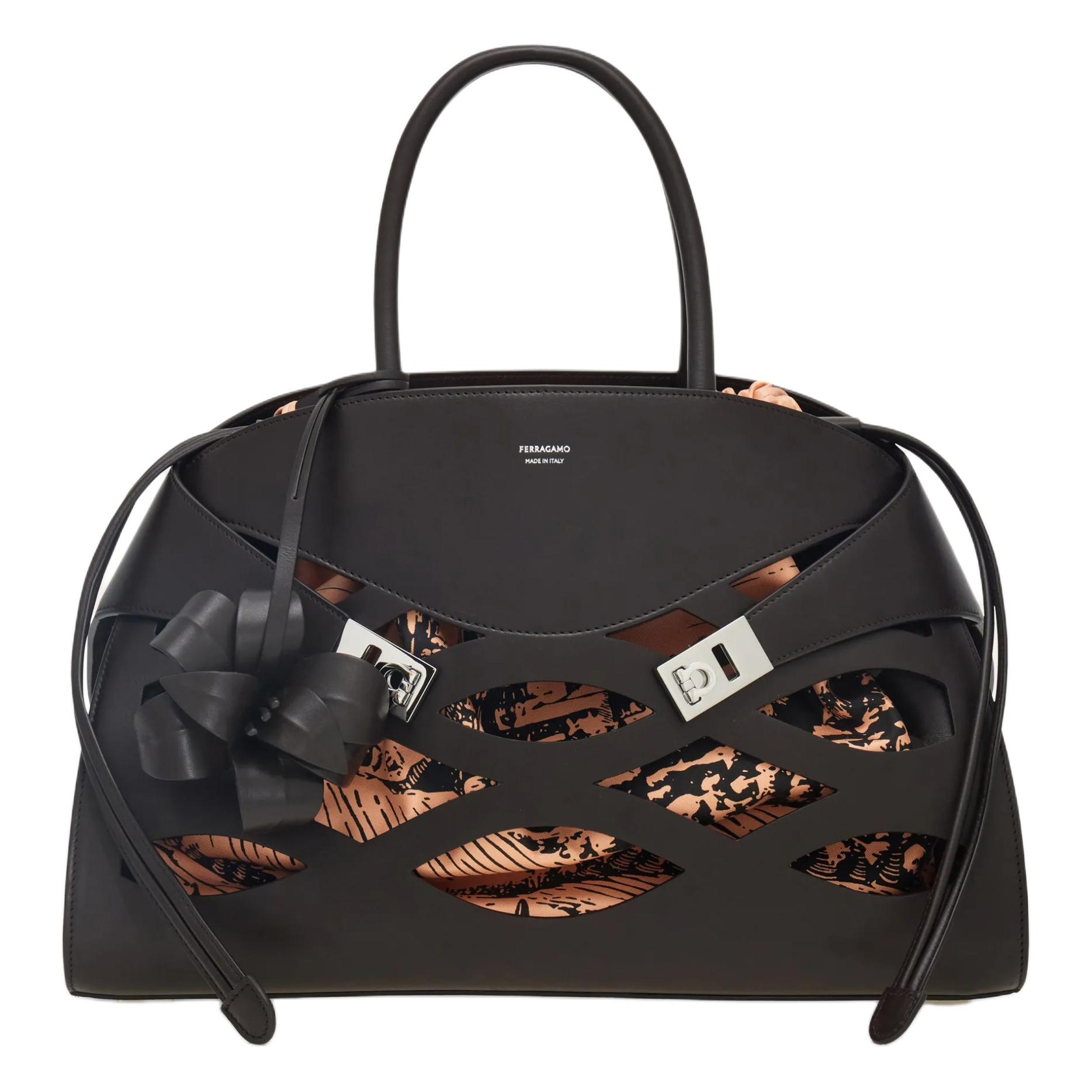 

Ferragamo Большая женская сумка из телячьей кожи марокканский коричневый