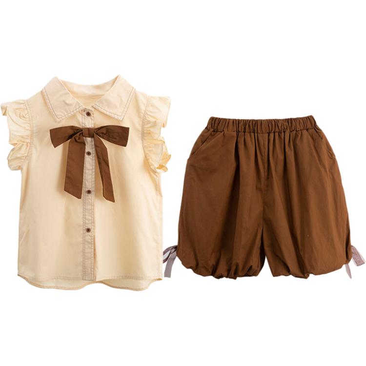 

Детская спортивная одежда с лацканами и коротким рукавом PROTECTCAMEL, коричневый