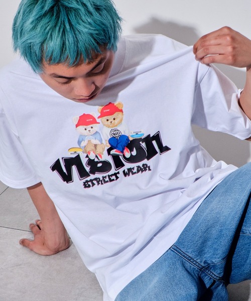 

Футболка с принтом, клубная VISION STREET WEAR, белый