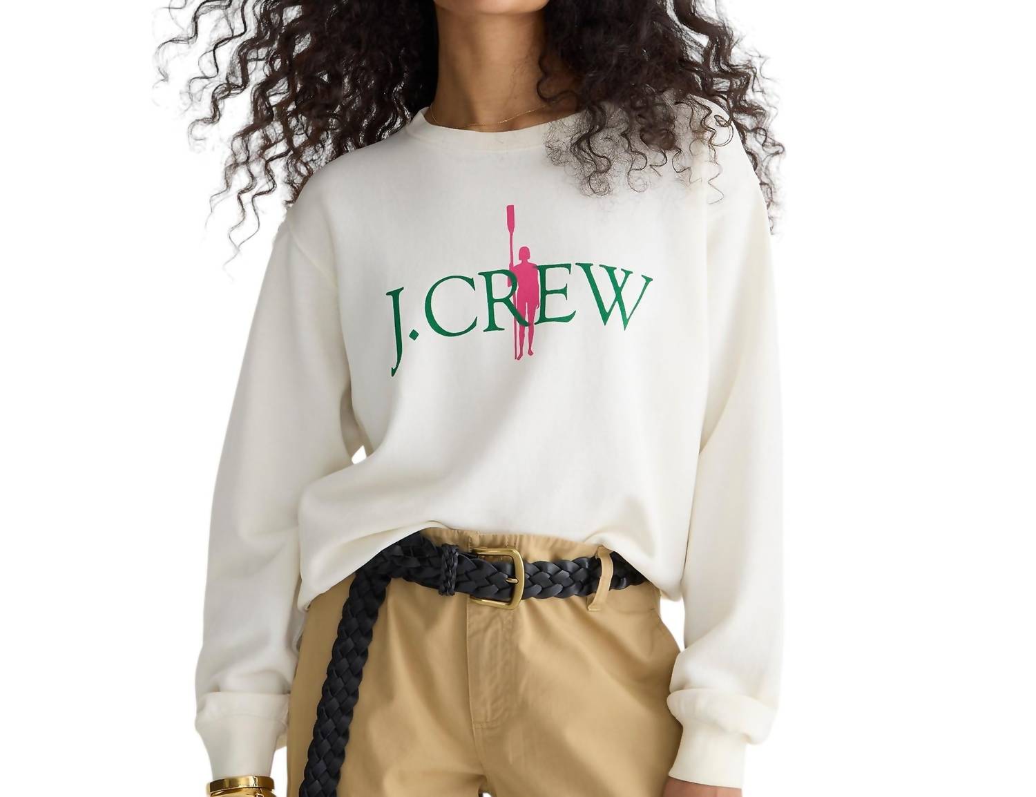 

Свитшот French Terry Oarsman Relaxed цвета слоновой кости J.Crew