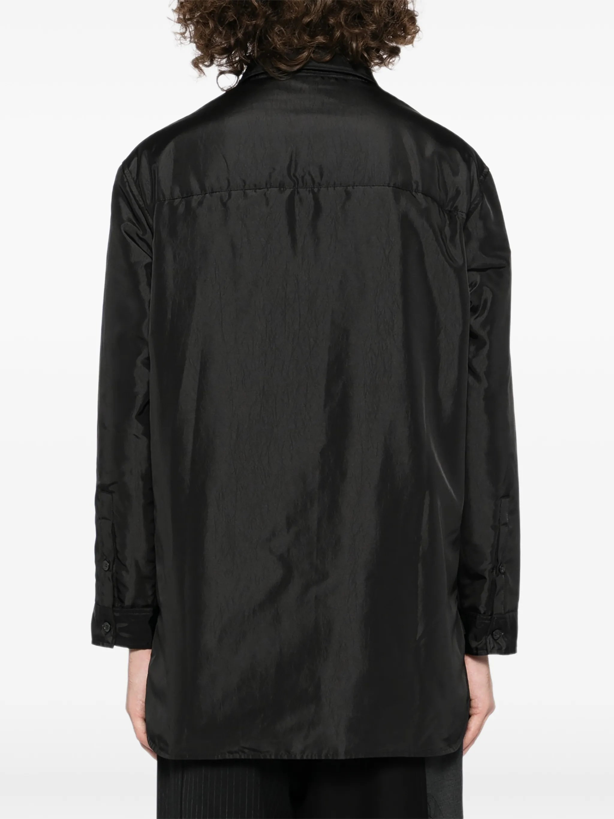 Куртка-рубашка с принтом Yohji Yamamoto, черный — фото 4