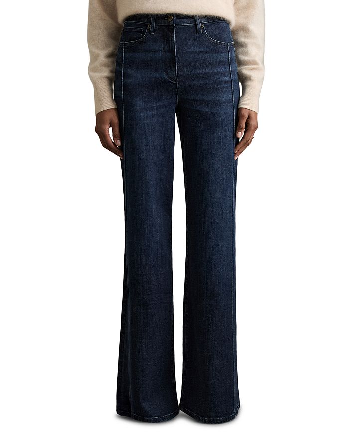 

Джинсы REISS Petite Wide Leg Mid Rise темно-синего цвета, синий