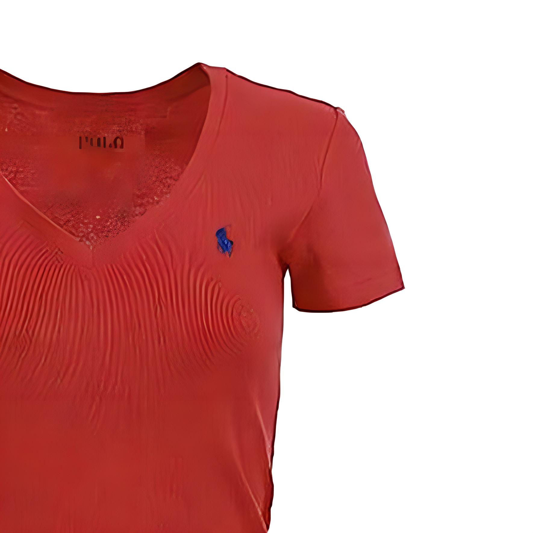 Футболка Polo Ralph Lauren V-Neck, красный — фото 4
