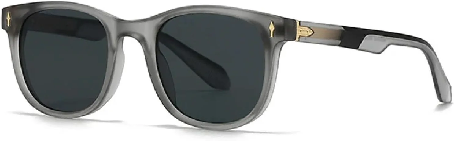 

Ретро овальные панк-солнцезащитные очки для женщин и мужчин, роскошные модные очки с заклепками, градиентной защитой от УФ-излучения UV400 UATXTAU, Grey Grey