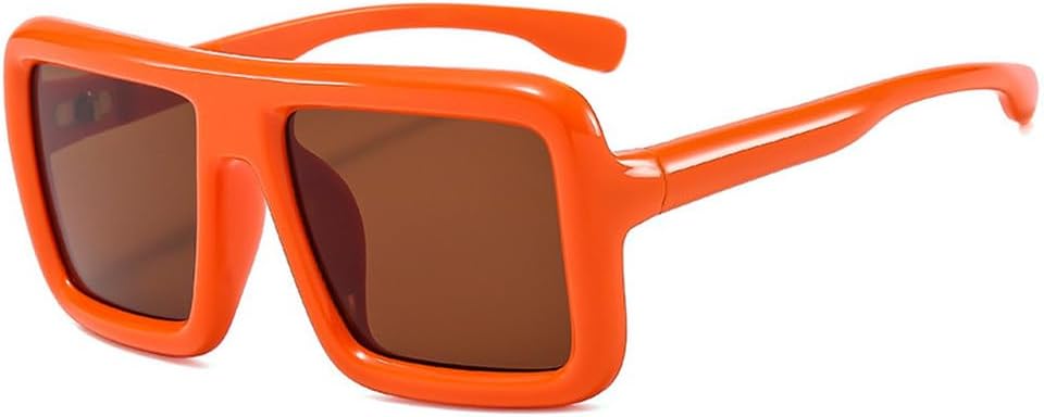 

Модные солнцезащитные очки большого размера конфетных цветов для женщин, защита от ультрафиолета UV400, ретро-стиль, панк-стиль, мужские солнцезащитные очки HVTVTLA, Orange Tea