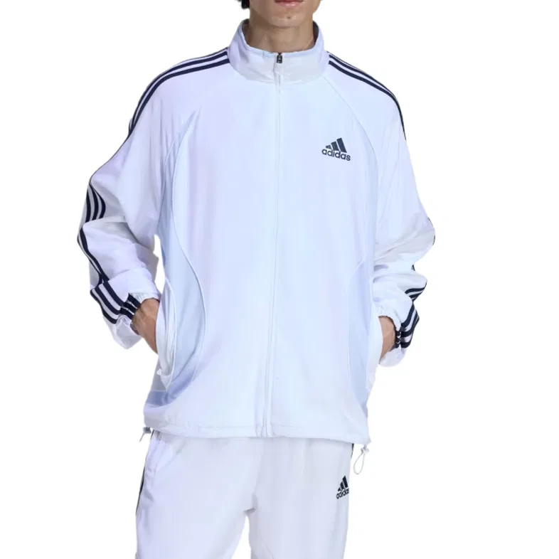 Куртка мужская с воротником-стойкой белая Adidas — фото 3