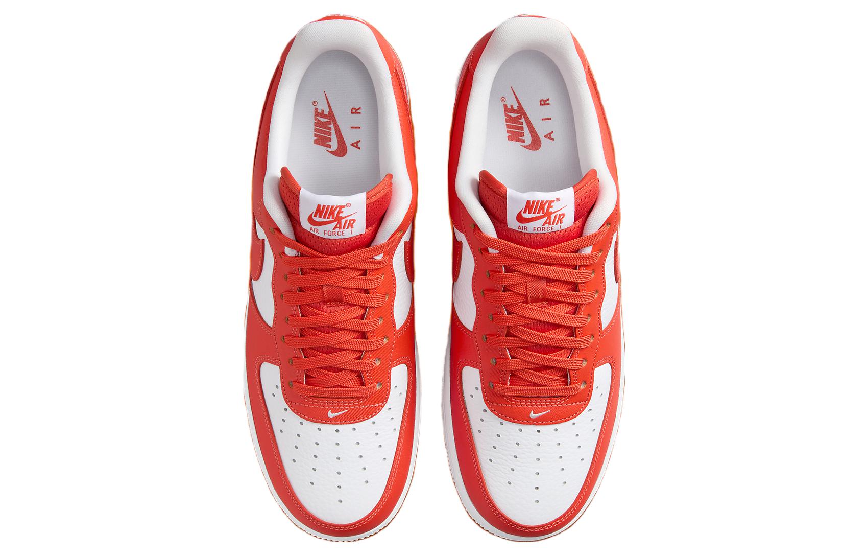 Кроссовки Nike Air Force 1 Low Orange Sport Canvas Оранжевый Белый — фото 4