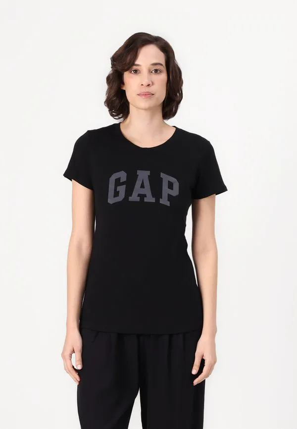 Футболки с принтом "франшиза", набор из 2 штук Gap, True Black — фото 4