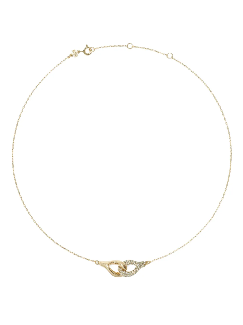 

Колье с подвеской Interlocking Wishbone Tory Burch, золотой