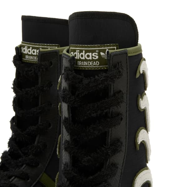 X brain dead japan hi кроссовки Adidas, Core Black, Crystal White & Gold — фото 4