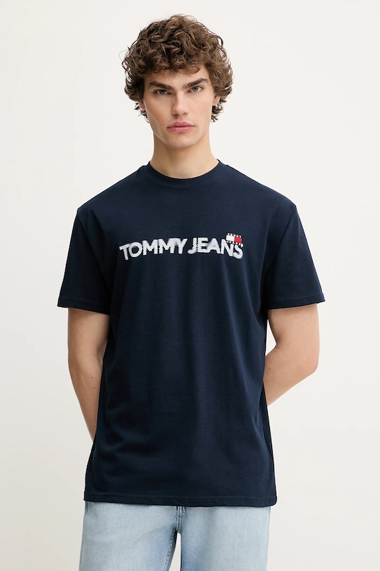 

Хлопковая футболка Tommy Jeans, темно-синий
