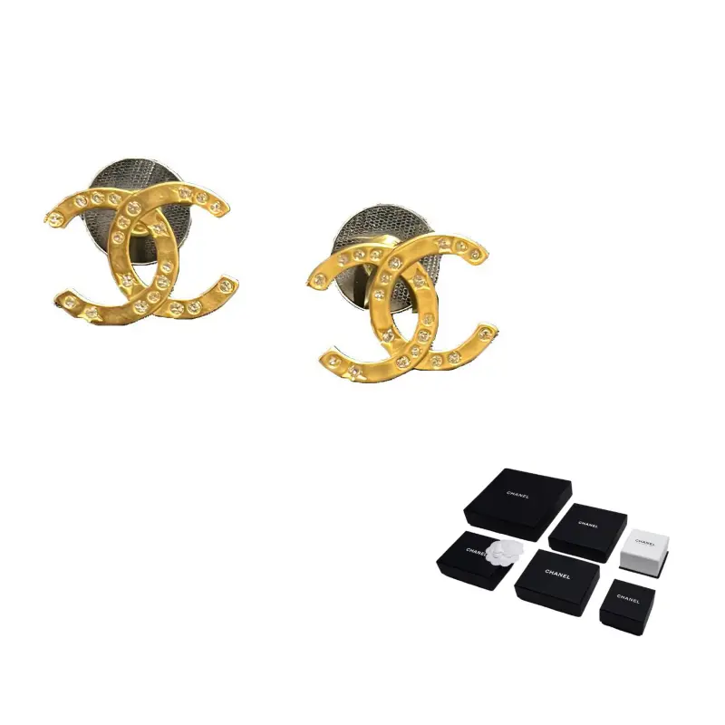 

CHANEL Сплав, позолоченные, посеребренные, серьги с кристаллами unisex gold