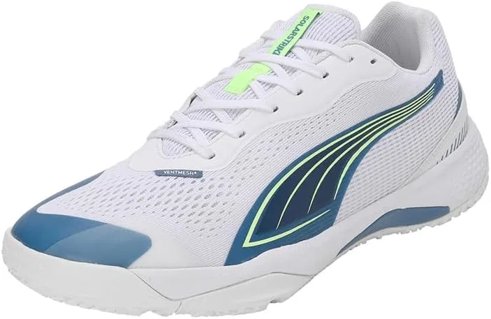 Кроссовки Puma Unisex Solarstrike III для игры в помещении, Puma White Blue Horizon