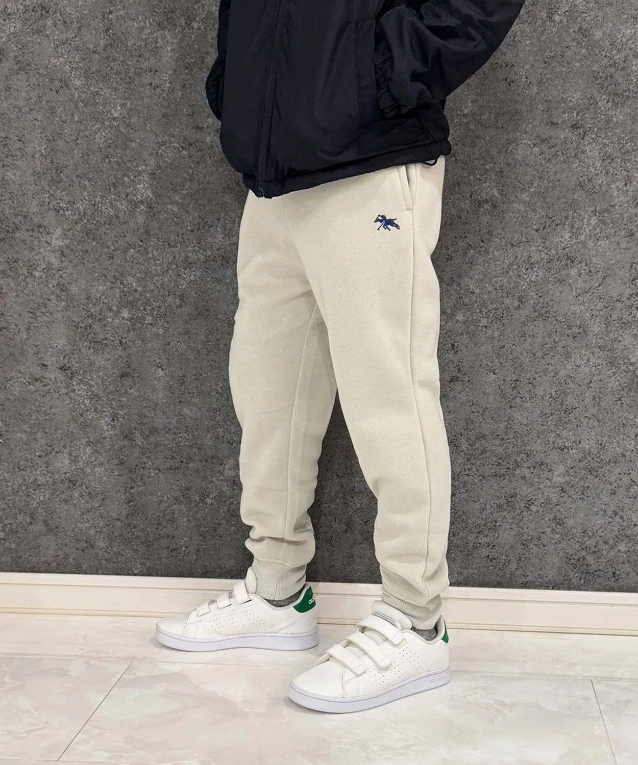 Спортивные брюки POLO CHAMPS из флиса, серо-бежевые — фото 2