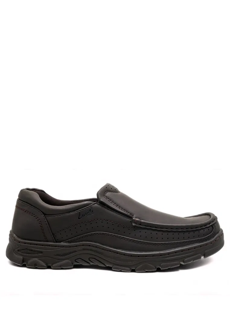 Мужские лоферы slip-on, кожаные, модель 240331344 Louis Cuppers, кофейный