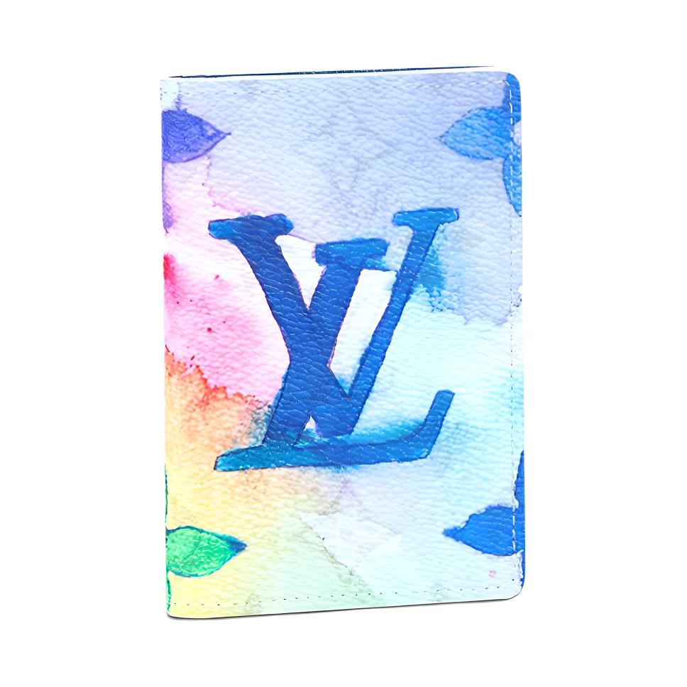

LOUIS VUITTON Органайзер карманный с монохромным акварельным разноцветным узором
