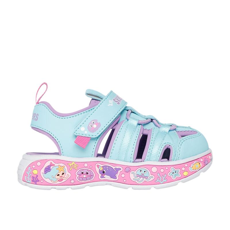 Детские сандалии средней высоты для младенцев и малышей Skechers Kids, зеленый — фото 2