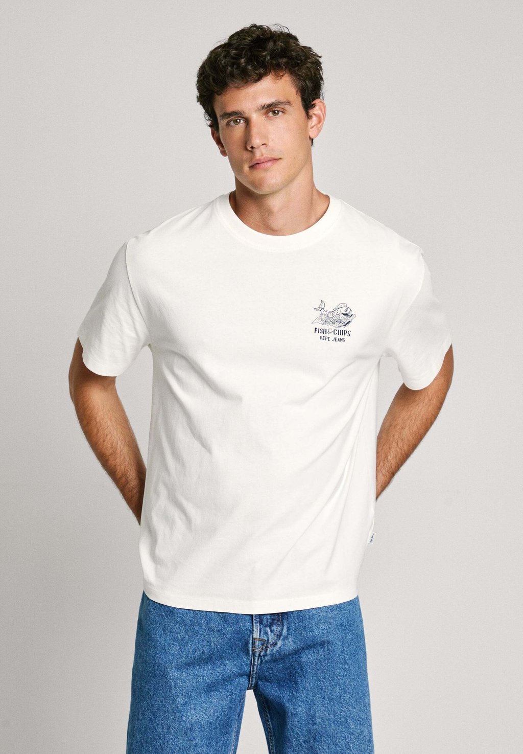 

Футболка с принтом SUAN TEE Pepe Jeans, молочный