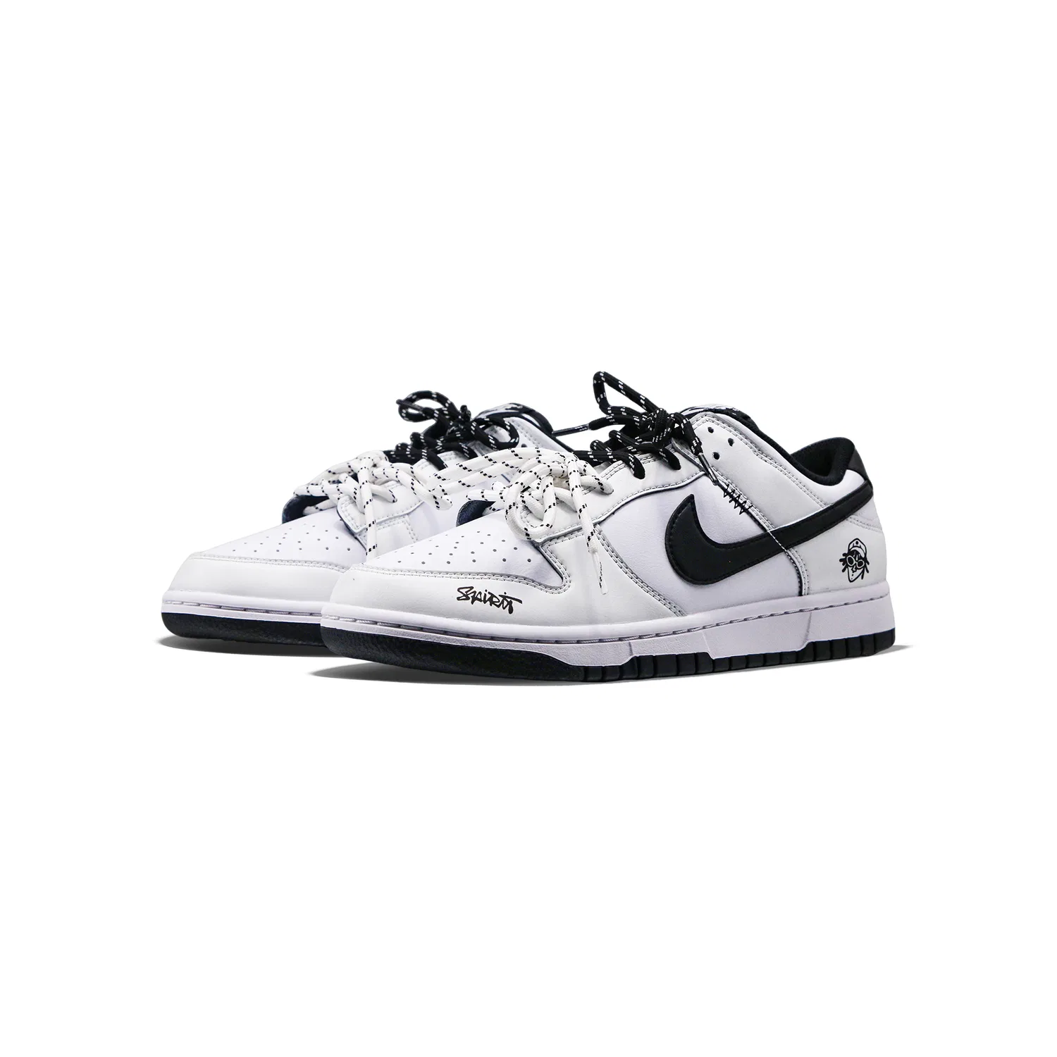 Кроссовки для скейтбординга детские Nike Dunk Low Black White — фото 4
