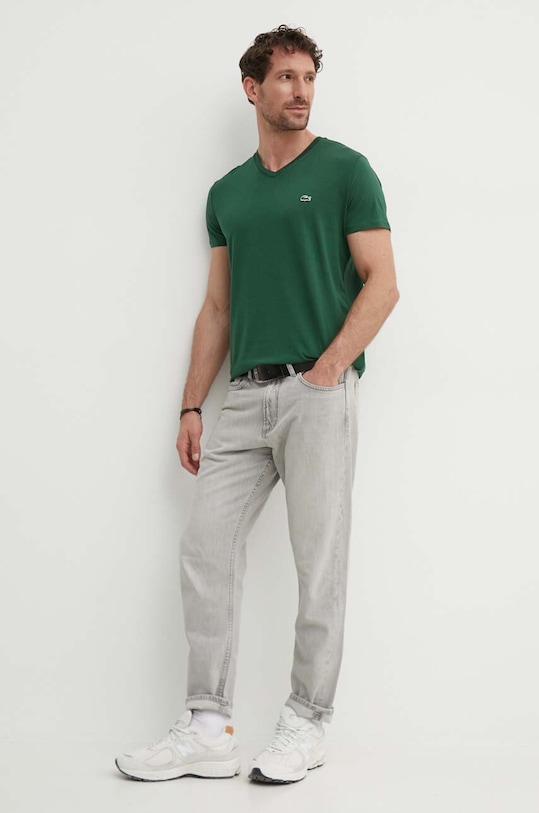 Хлопковая футболка Lacoste, зеленый — фото 2