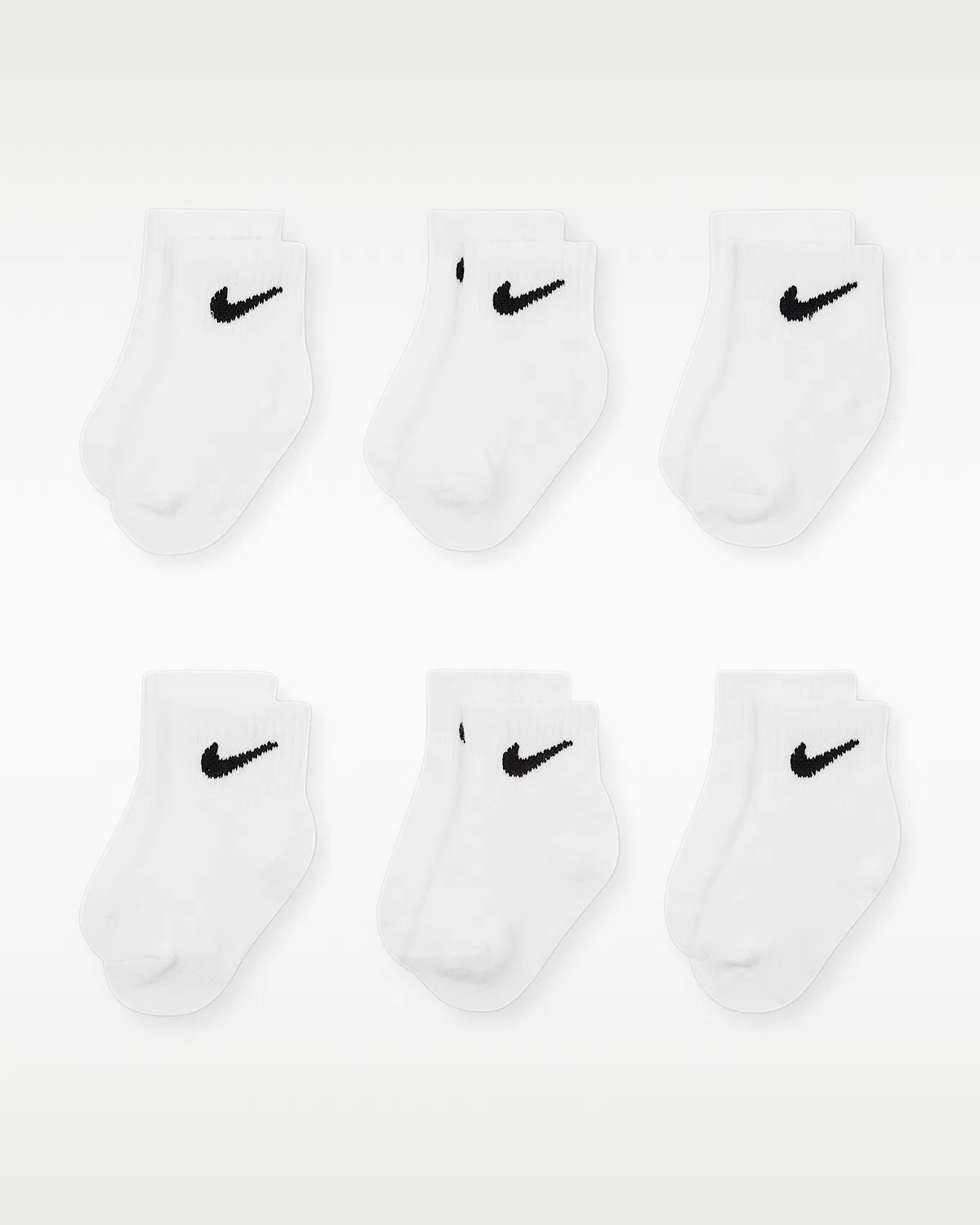 Swoosh Baby гольфы (6 пар) Nike, White/Black