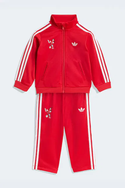 Спортивный костюм с принтом Disney Adidas Originals, красный