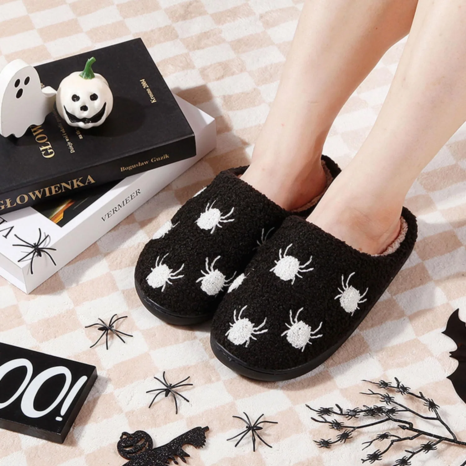 Тапочки с закрытым носком, Memory Foam, Spiders generic — фото 2