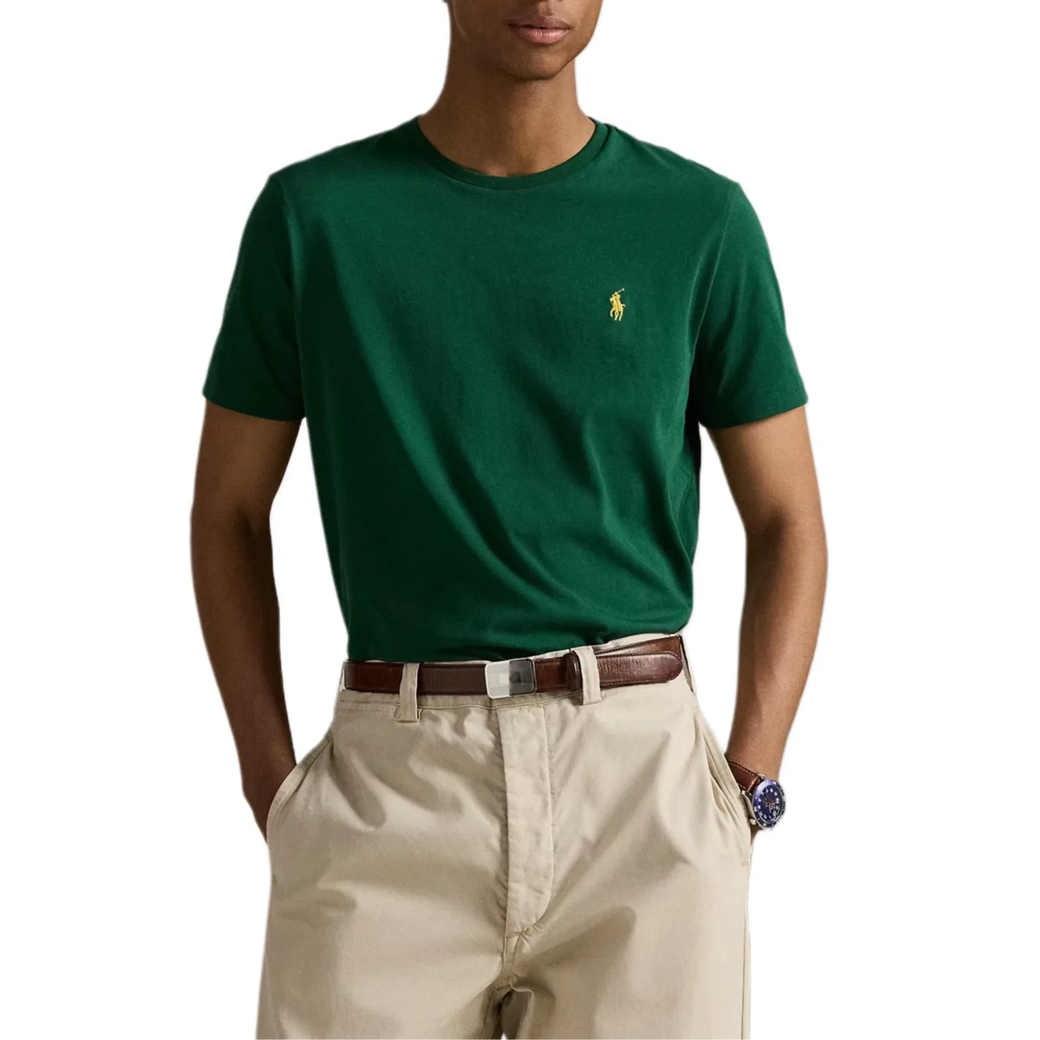 Футболка Polo Ralph Lauren с вышивкой, Forest Green — фото 3