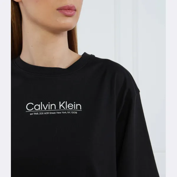 Футболка стандартного кроя с графическим логотипом и логотипом Calvin Klein, черный — фото 4