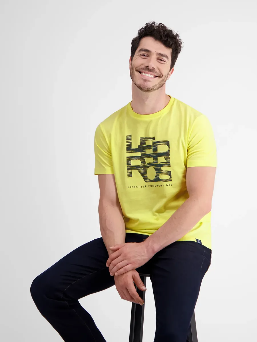

Футболка LERROS "Футболка LERROS с принтом LERROS", цвет Pure Lemon