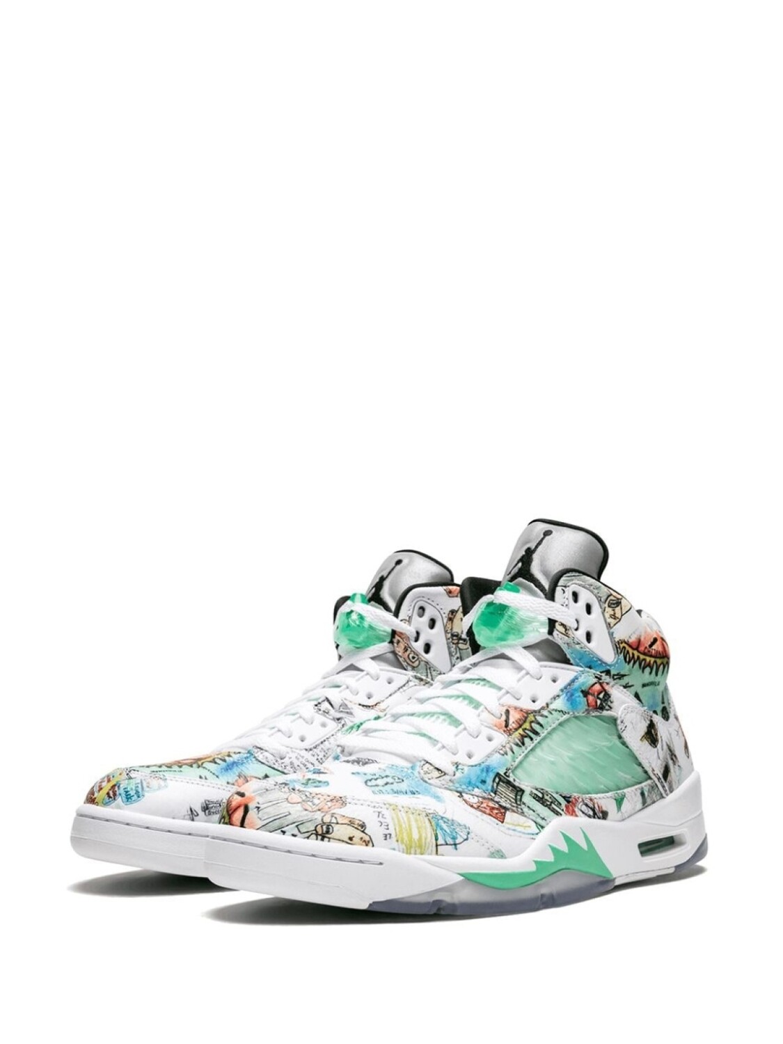 Кроссовки Air 5 Retro Jordan, белый — фото 2