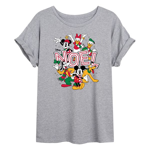 

Футболка Juniors Mickey & Friends Noel oversized Disney, Heather Gray