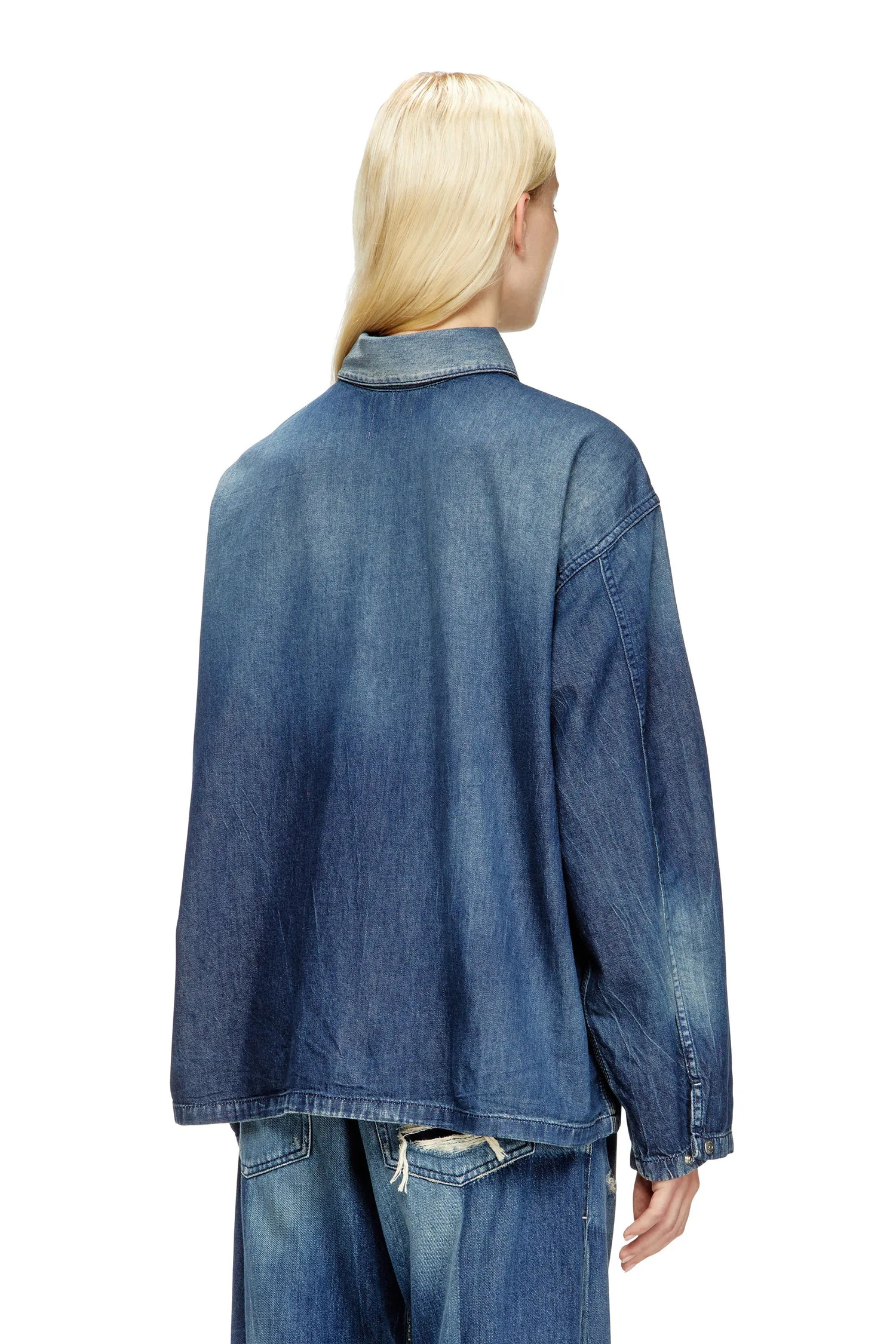 Женская джинсовая рубашка DE-PRISS Diesel, Indigo Blue — фото 3