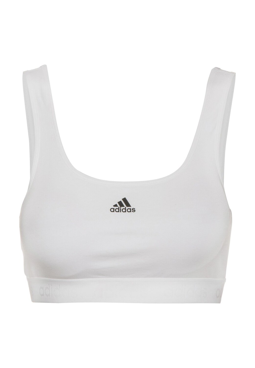 

Бюстье без косточек, с логотипом, для женщин adidas, белый