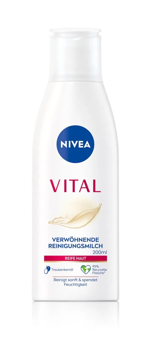 Молочко для умывания Nivea — Очищающее молочко для зрелой кожи «Vital Pampering» от