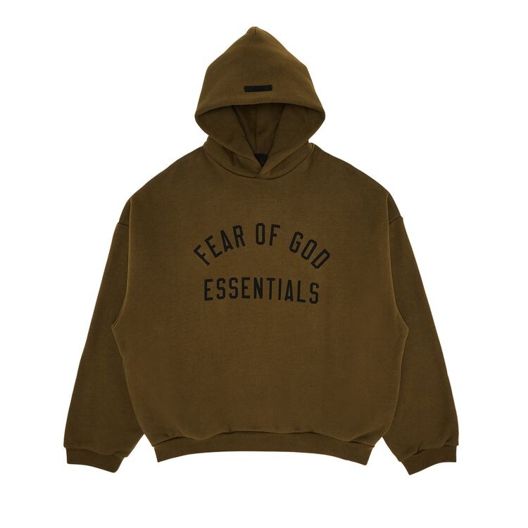 

Худи Fear of God Essentials Fleece Hoodie Olive, зеленый